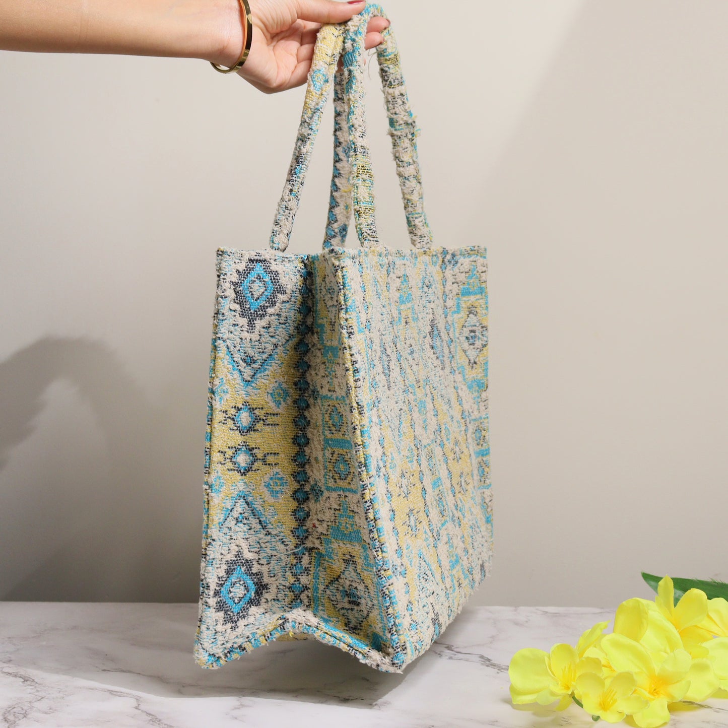 Blue Queen Tote Box Bag