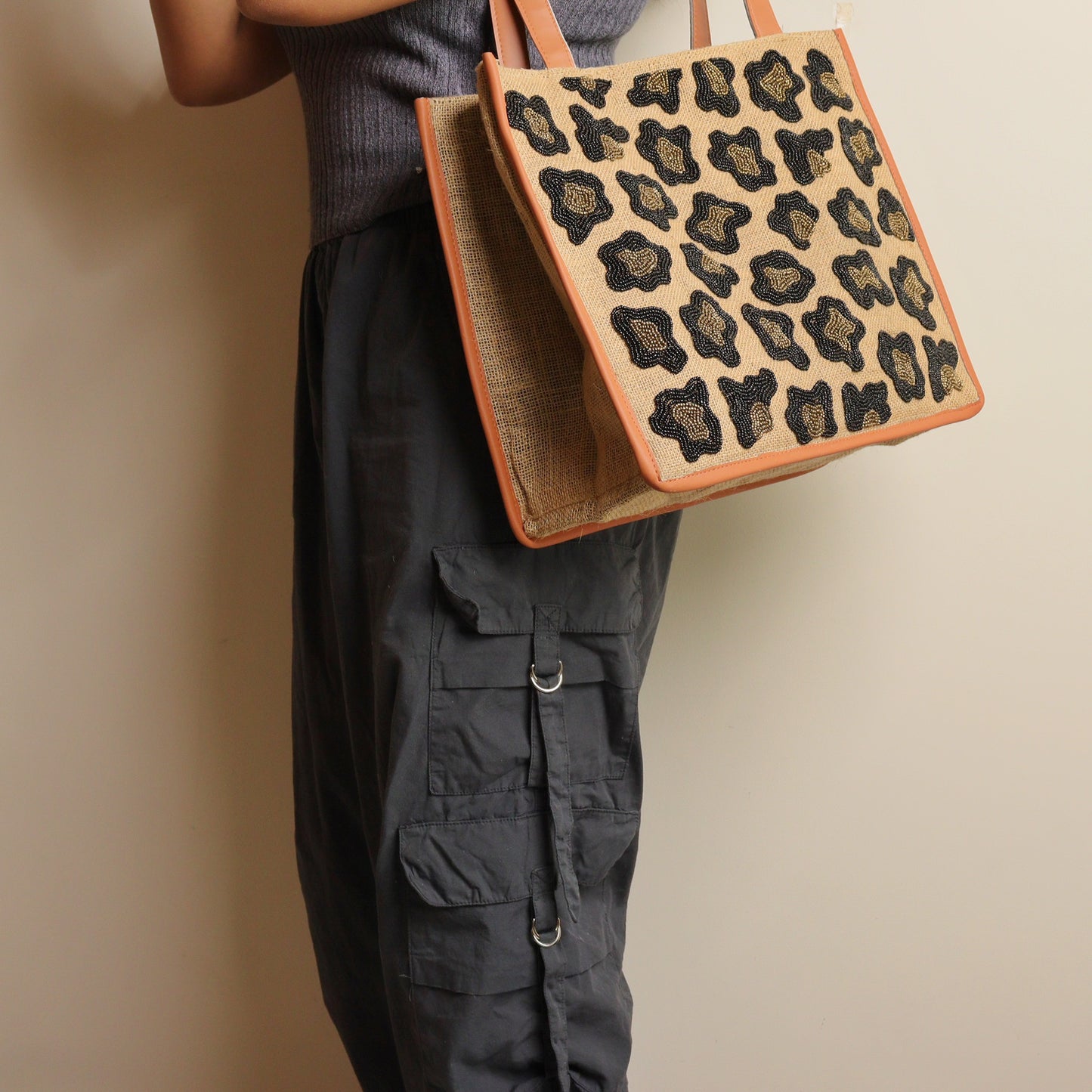 Noir Wild Jute Tote