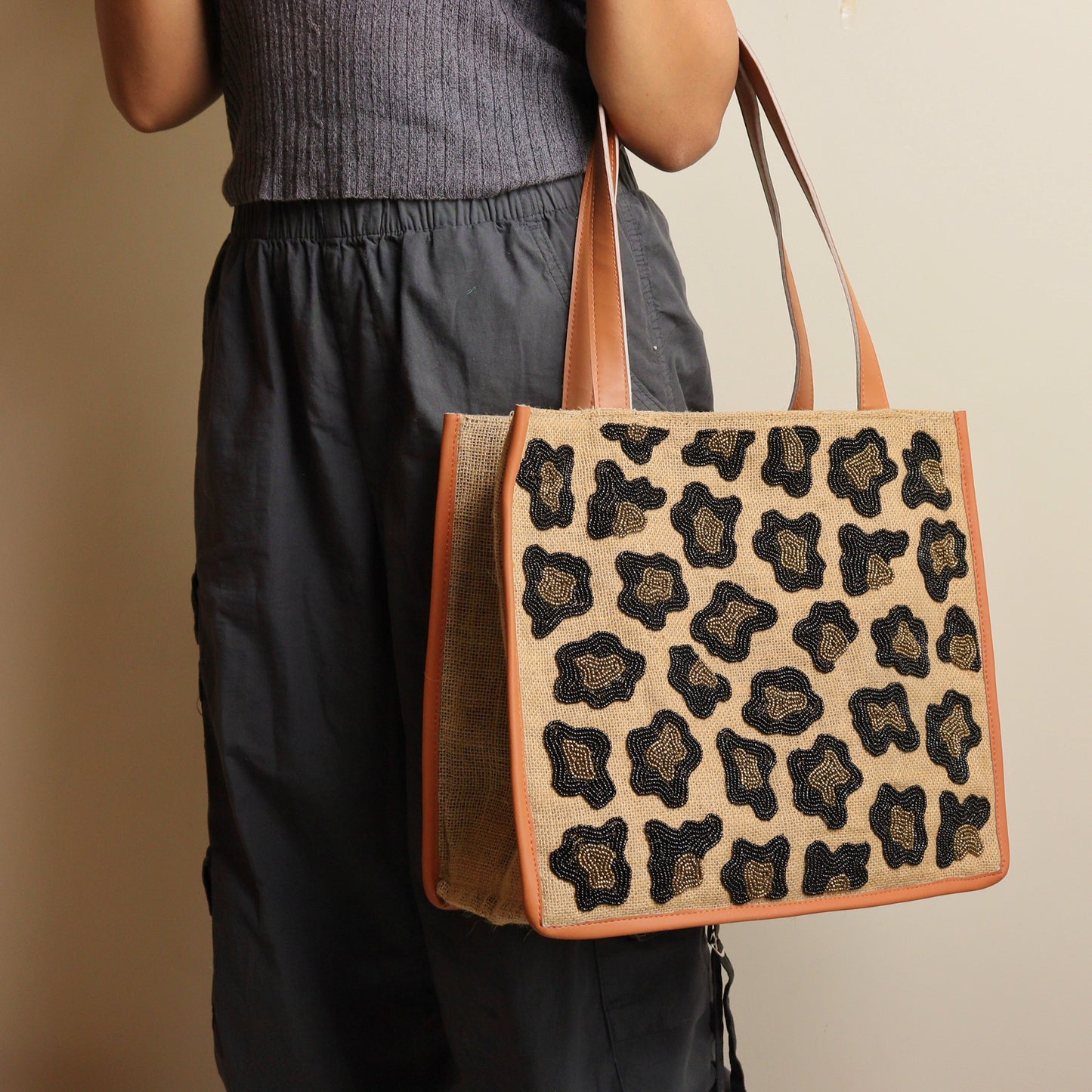 Noir Wild Jute Tote