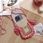 Pink Jute Mobile Sling