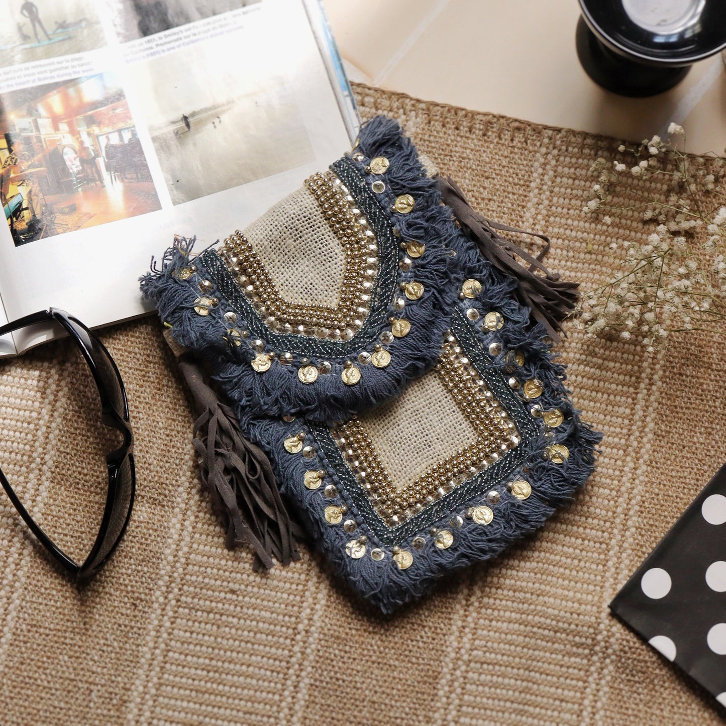 Blue Jute Mobile Sling