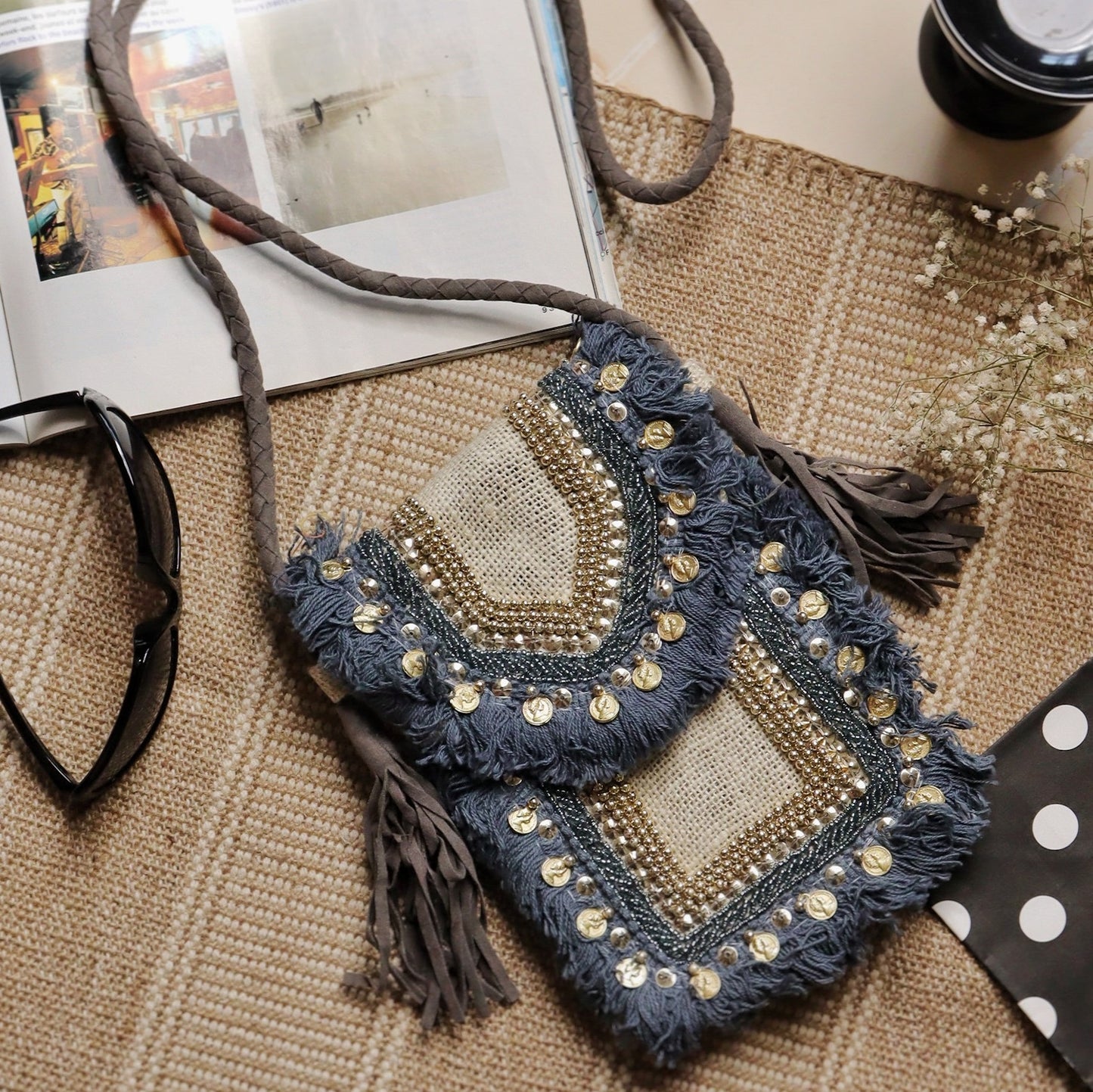 Blue Jute Mobile Sling