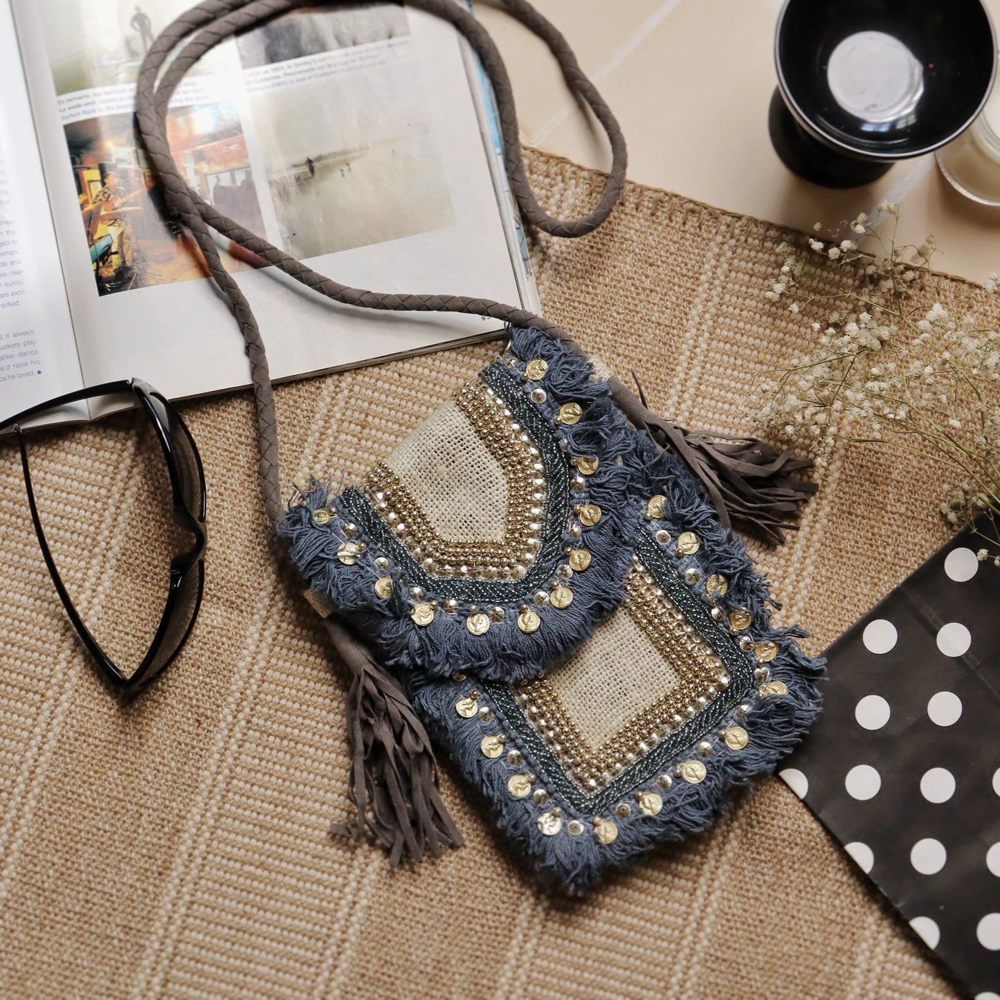 Blue Jute Mobile Sling