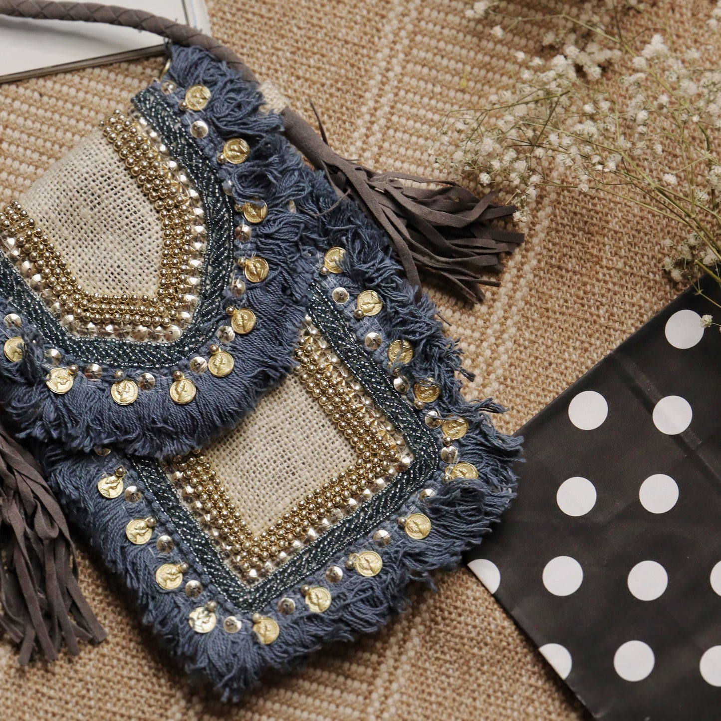 Blue Jute Mobile Sling