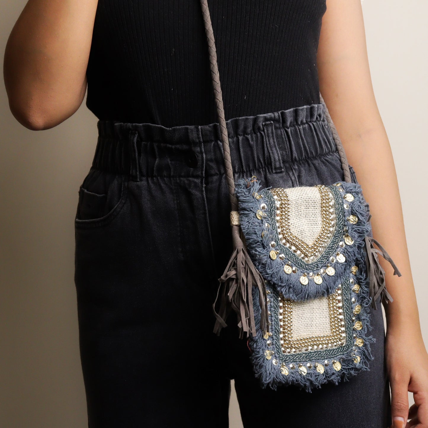 Blue Jute Mobile Sling
