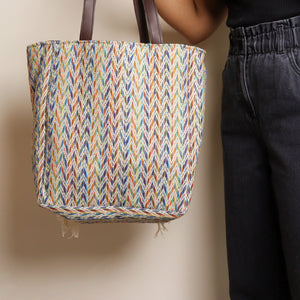 Soothe Fringed Jacquard Tote