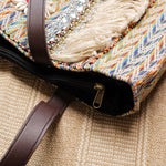 Soothe Fringed Jacquard Tote