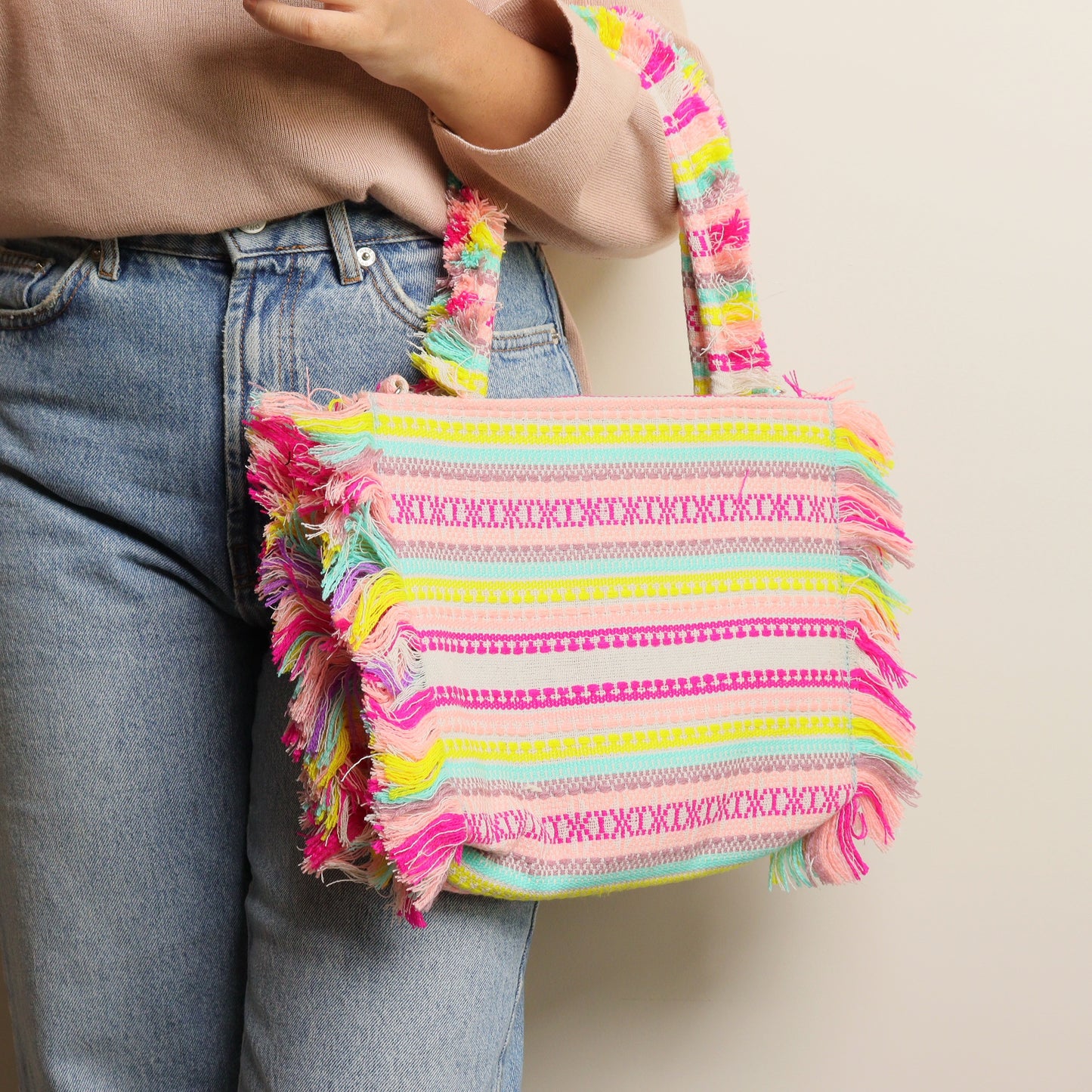 Multi Rumpled Tote Bag