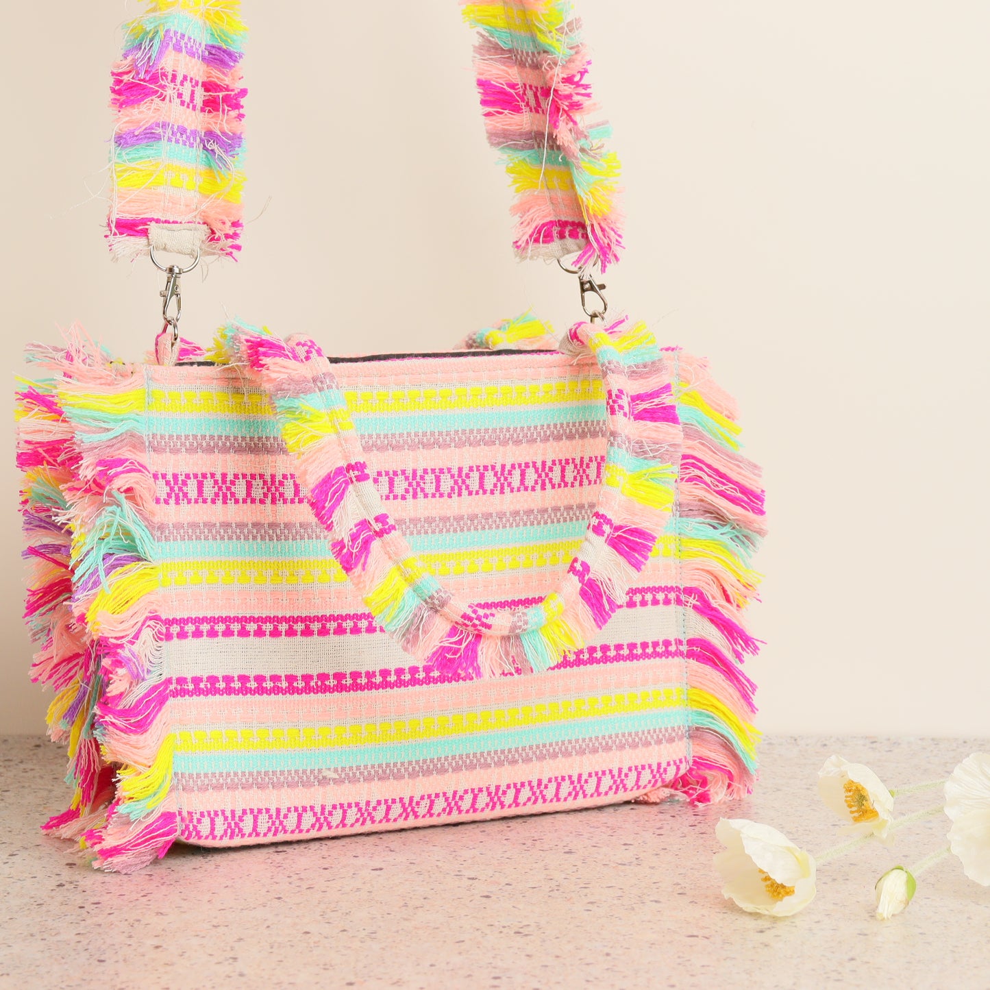 Multi Rumpled Tote Bag
