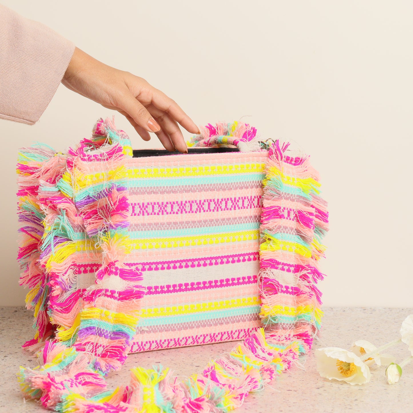 Multi Rumpled Tote Bag