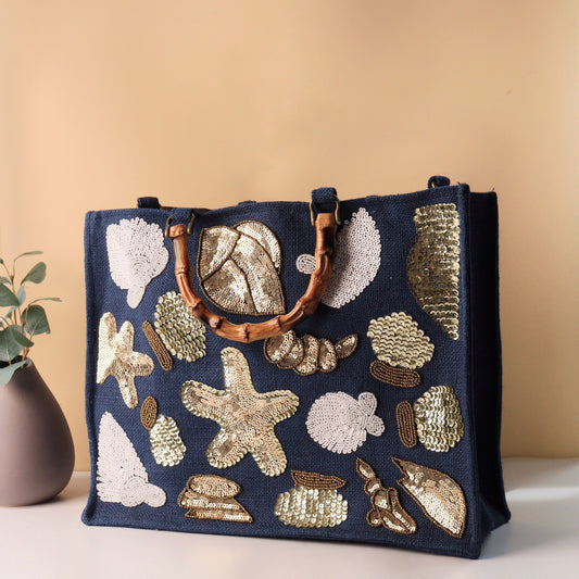 Eden Handcrafted Sequin Tote Bag