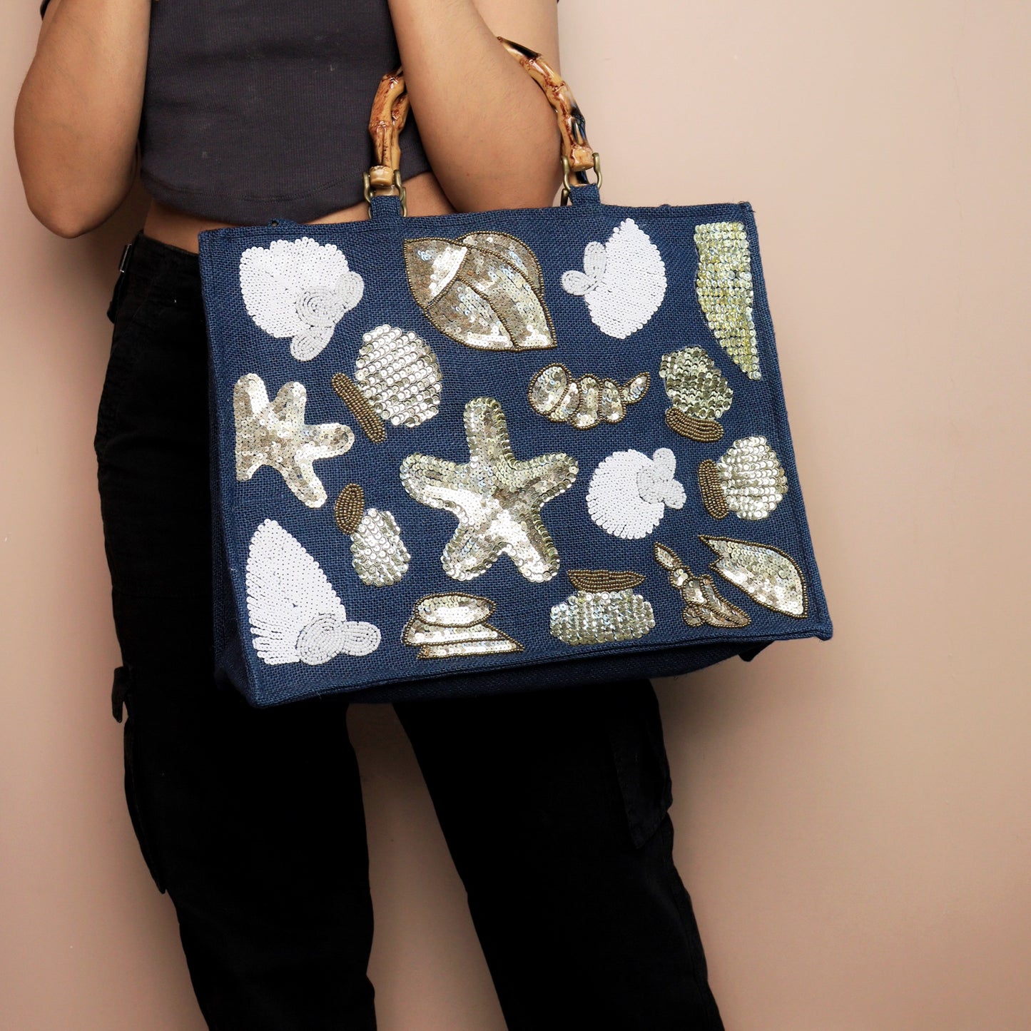 Eden Handcrafted Sequin Tote Bag