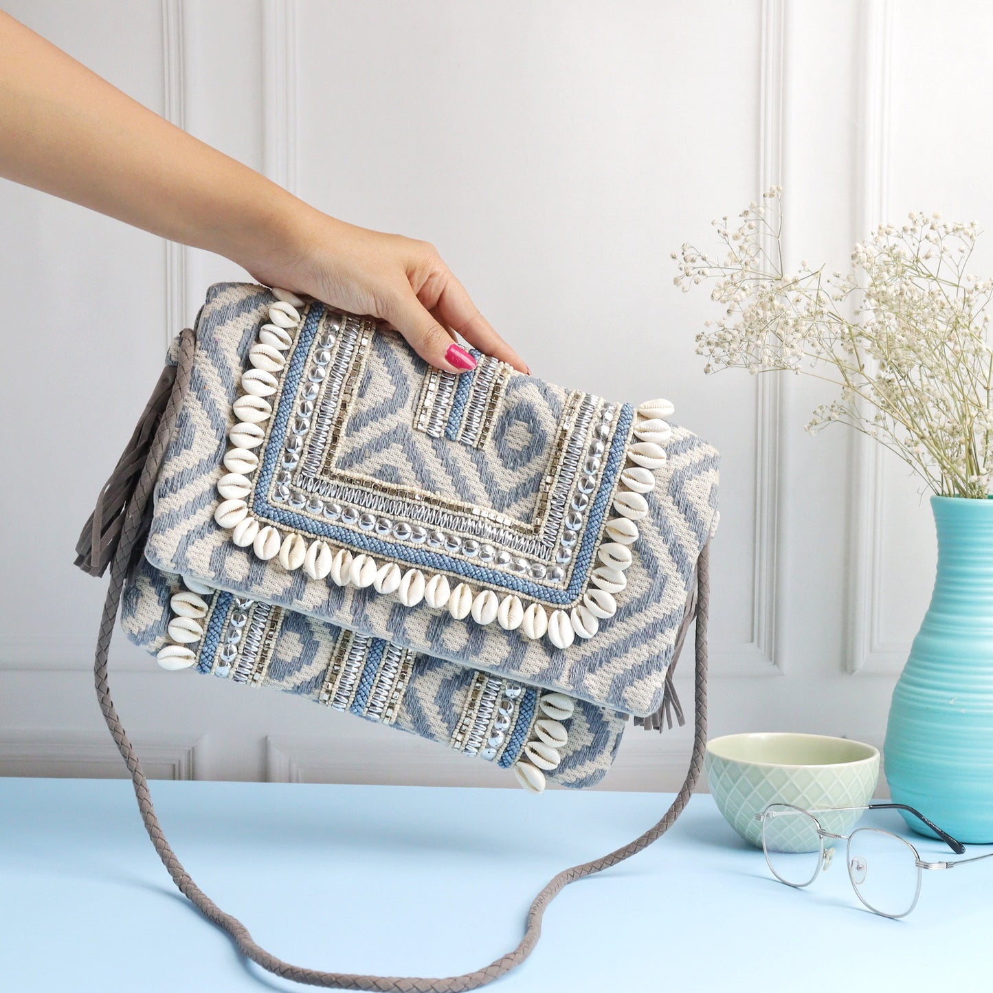 Bogota Shelled Pastel Blue