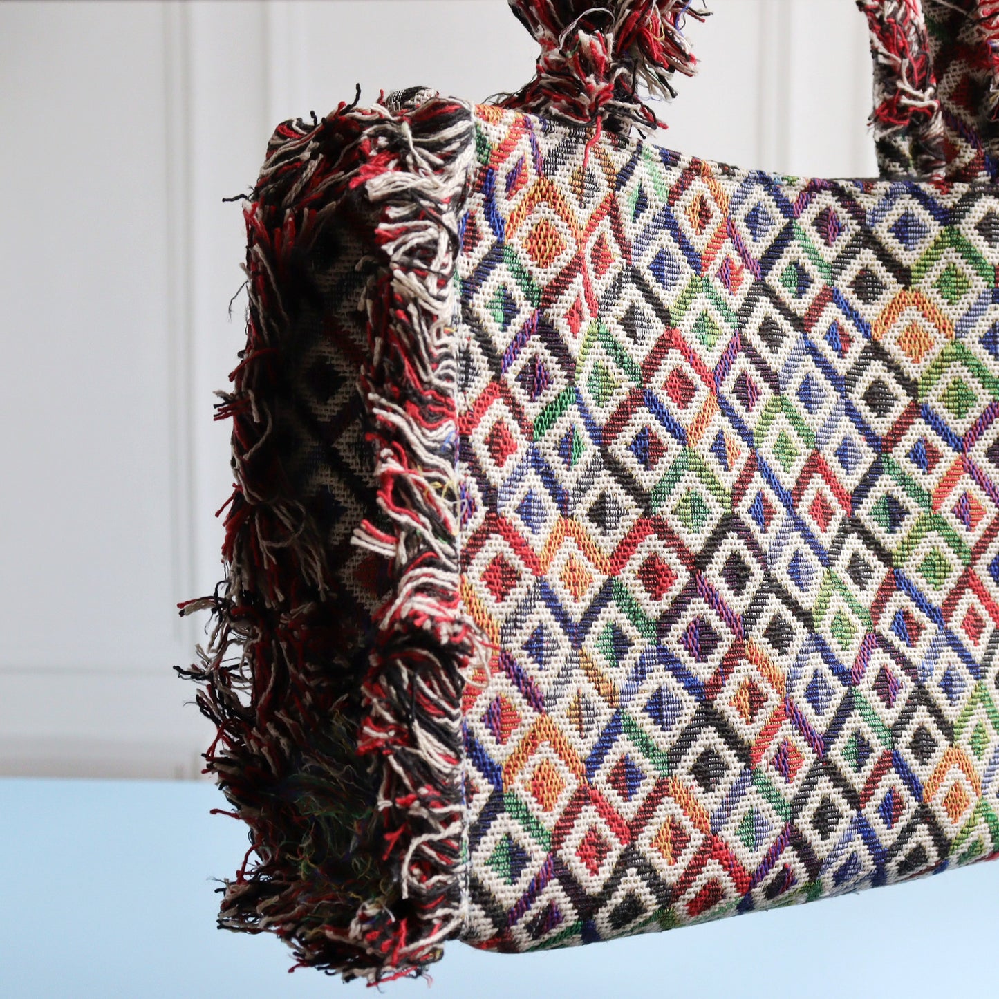 Rumpled ZicZac Jacquard Tote