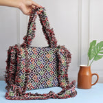 Rumpled ZicZac Jacquard Tote