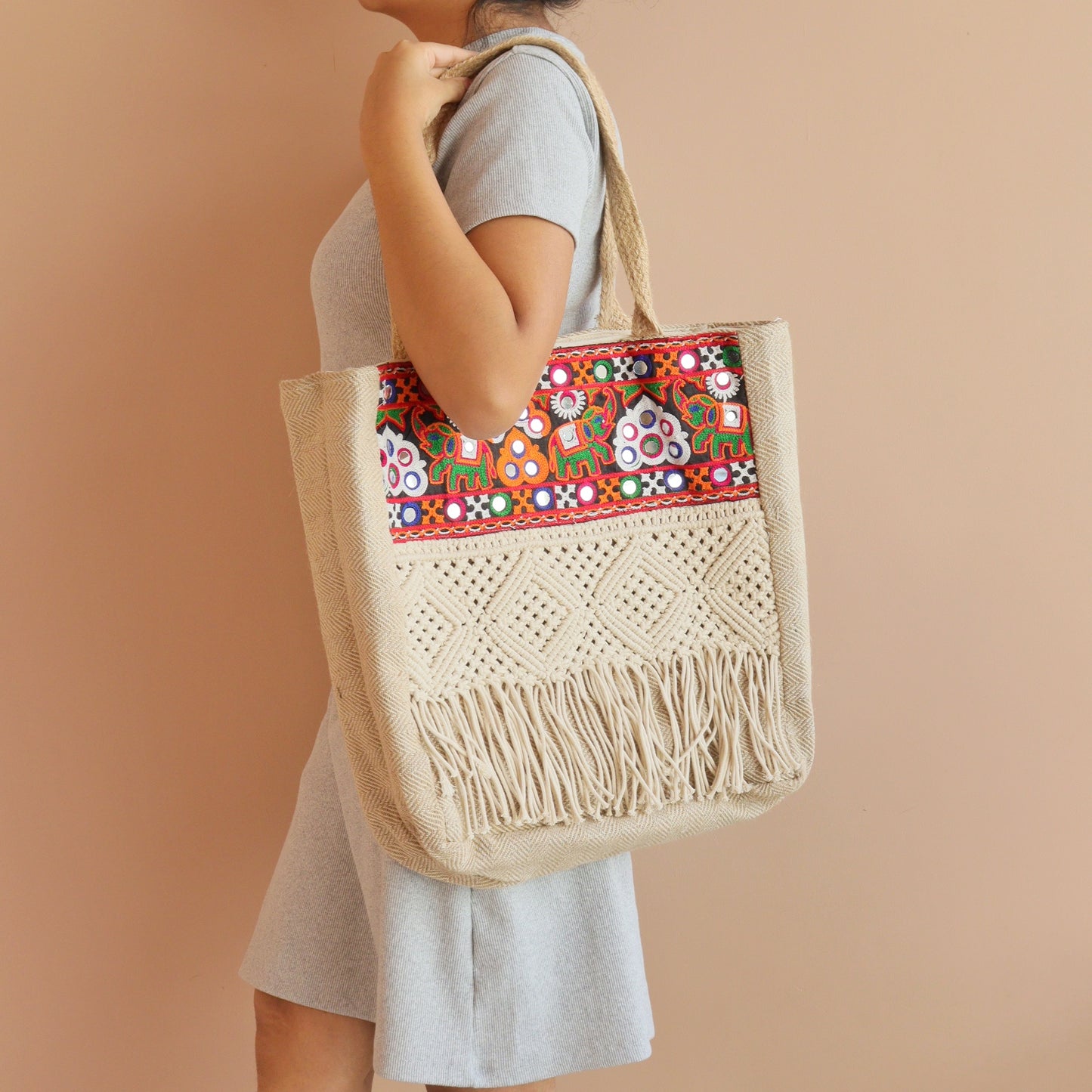 Nitya Banjara Tassel Tote Bag