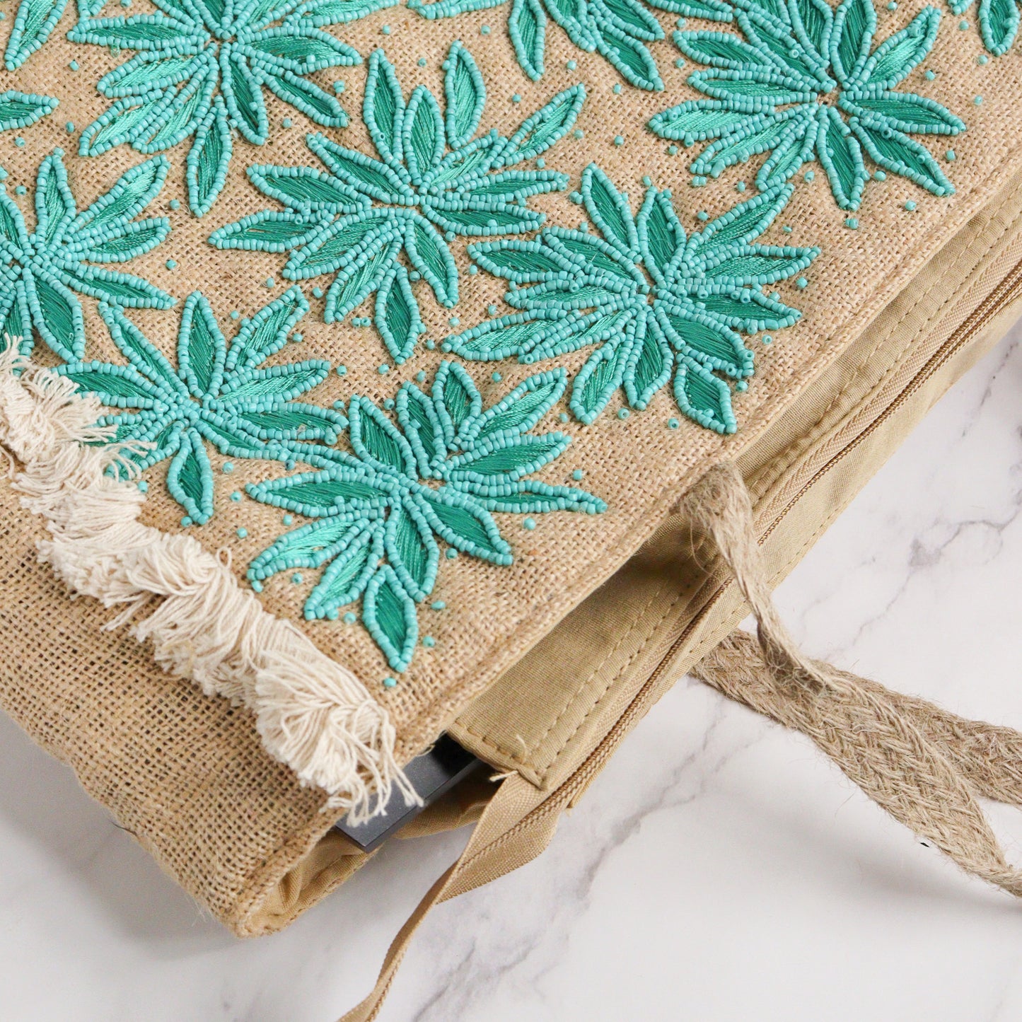 Blossoming Jute Tote