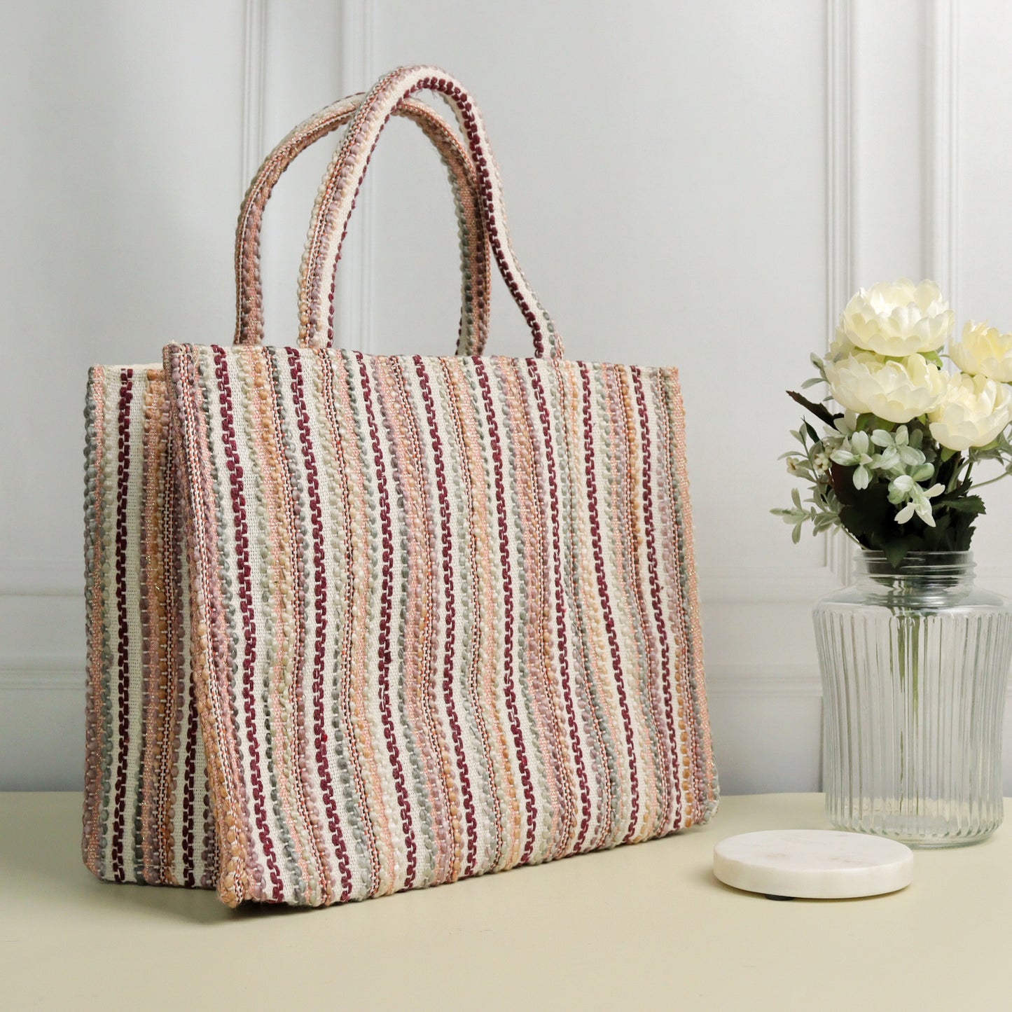 Golden Glamour Tote Box Bag