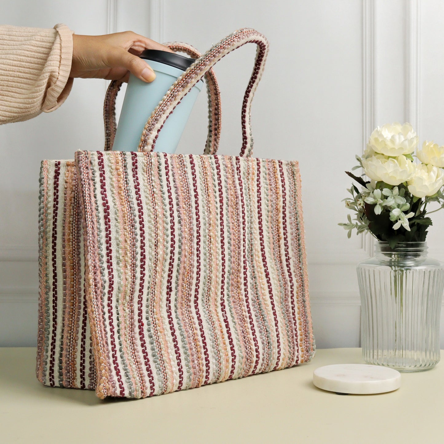 Golden Glamour Tote Box Bag