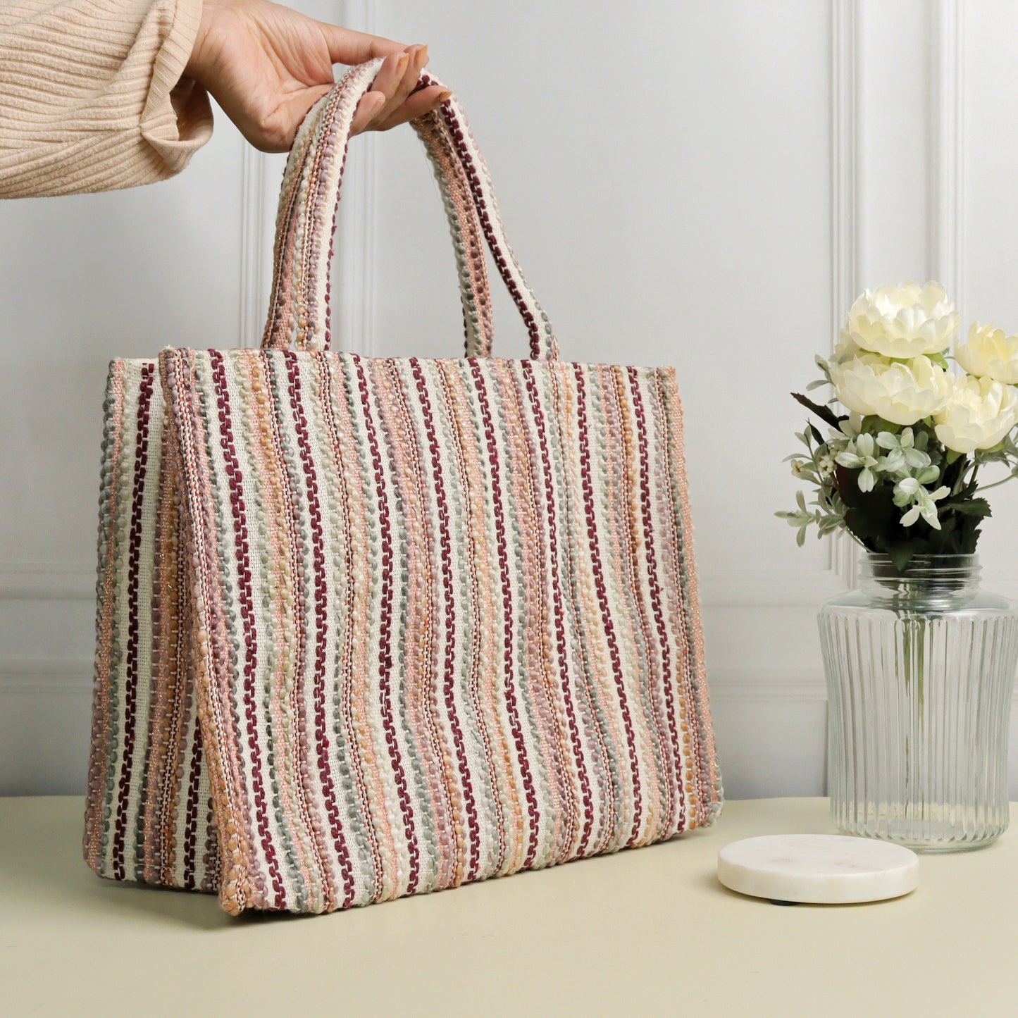 Golden Glamour Tote Box Bag