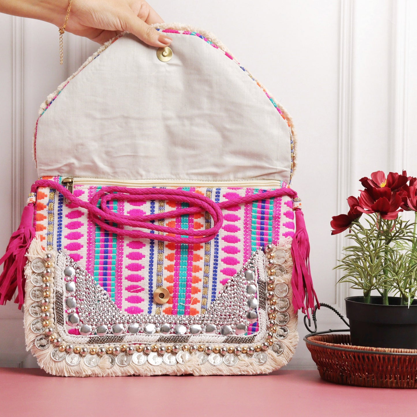 Sandra CoinWork HandMade Sling Bag