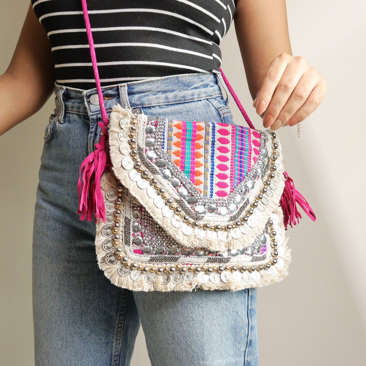 Sandra CoinWork HandMade Sling Bag