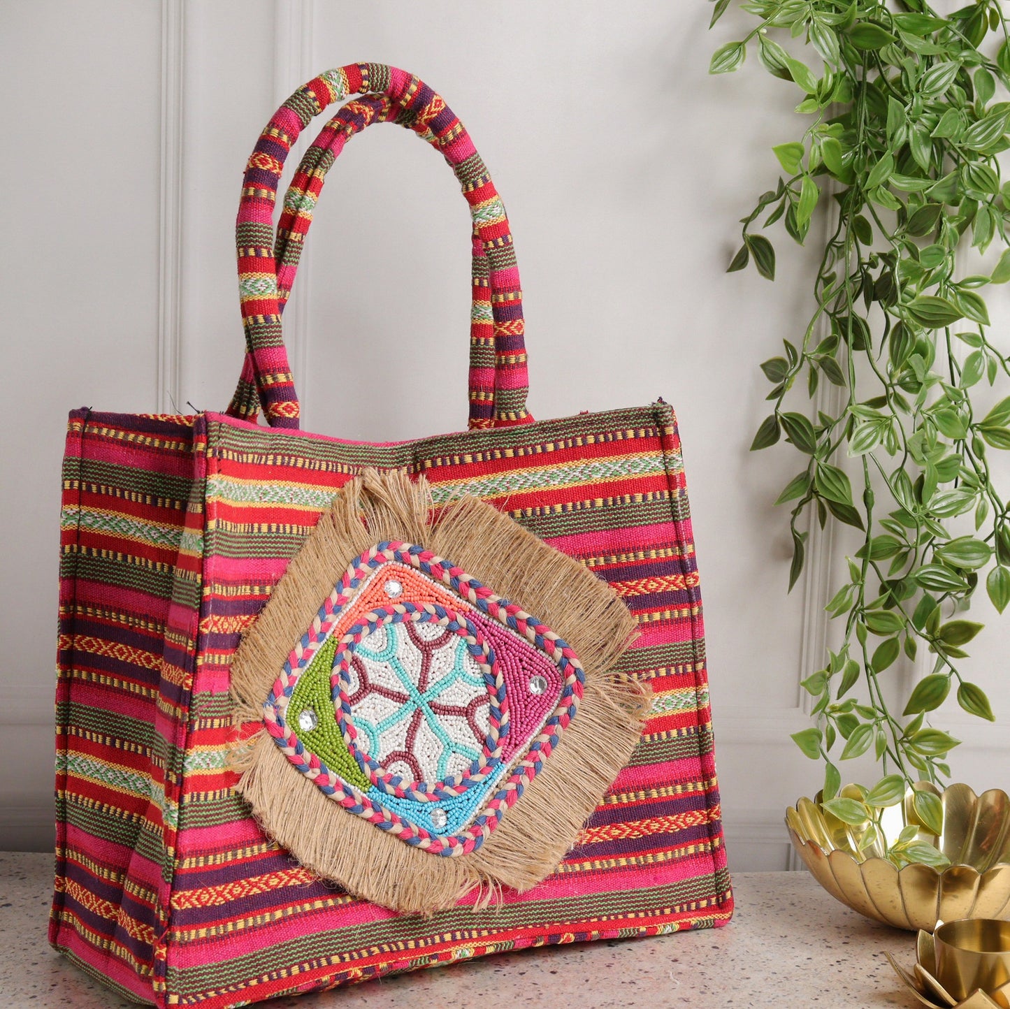 Daimond Colored Tote Box Bag