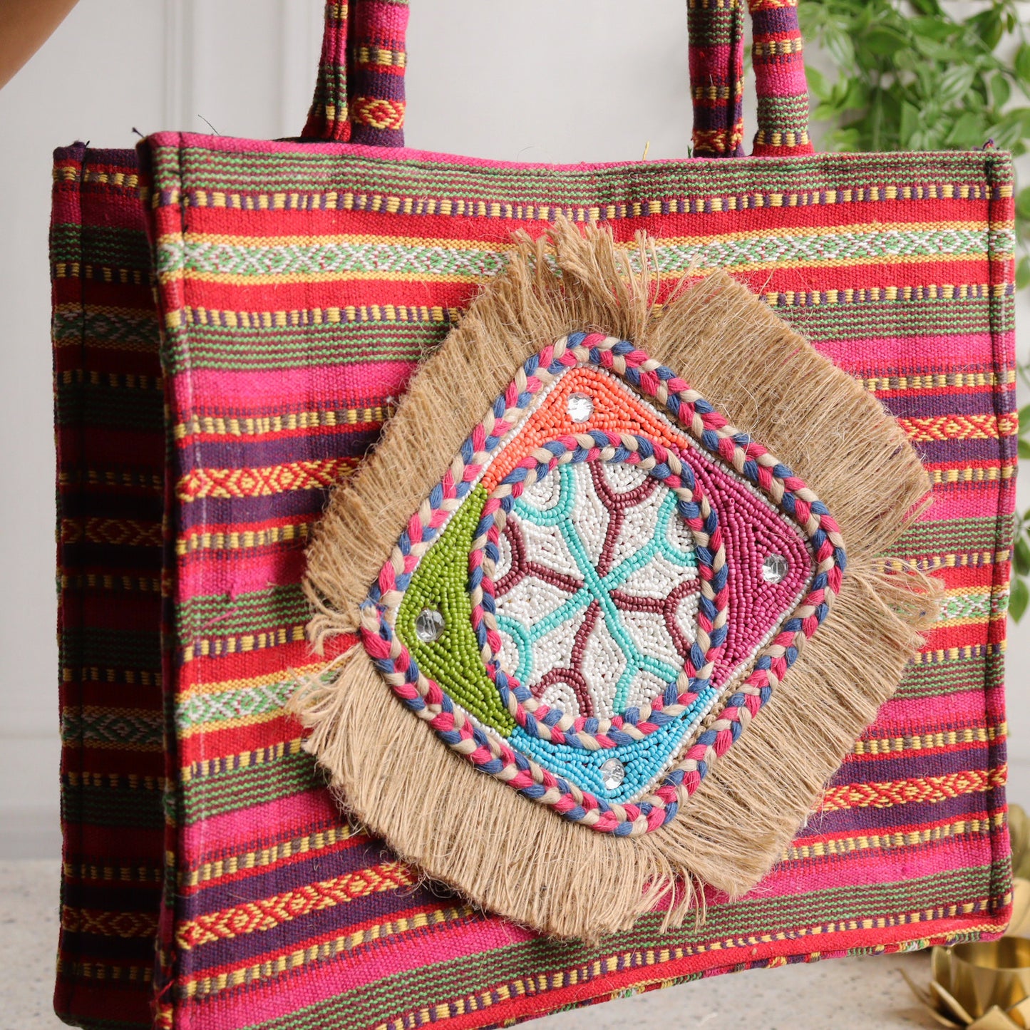 Daimond Colored Tote Box Bag