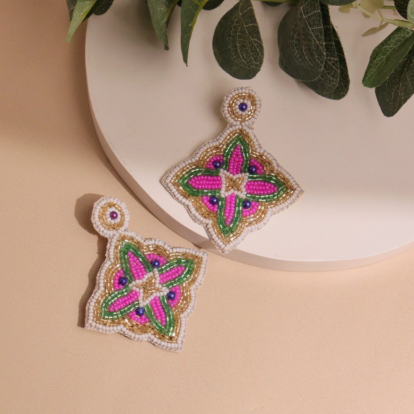 Glam Grid Earrings