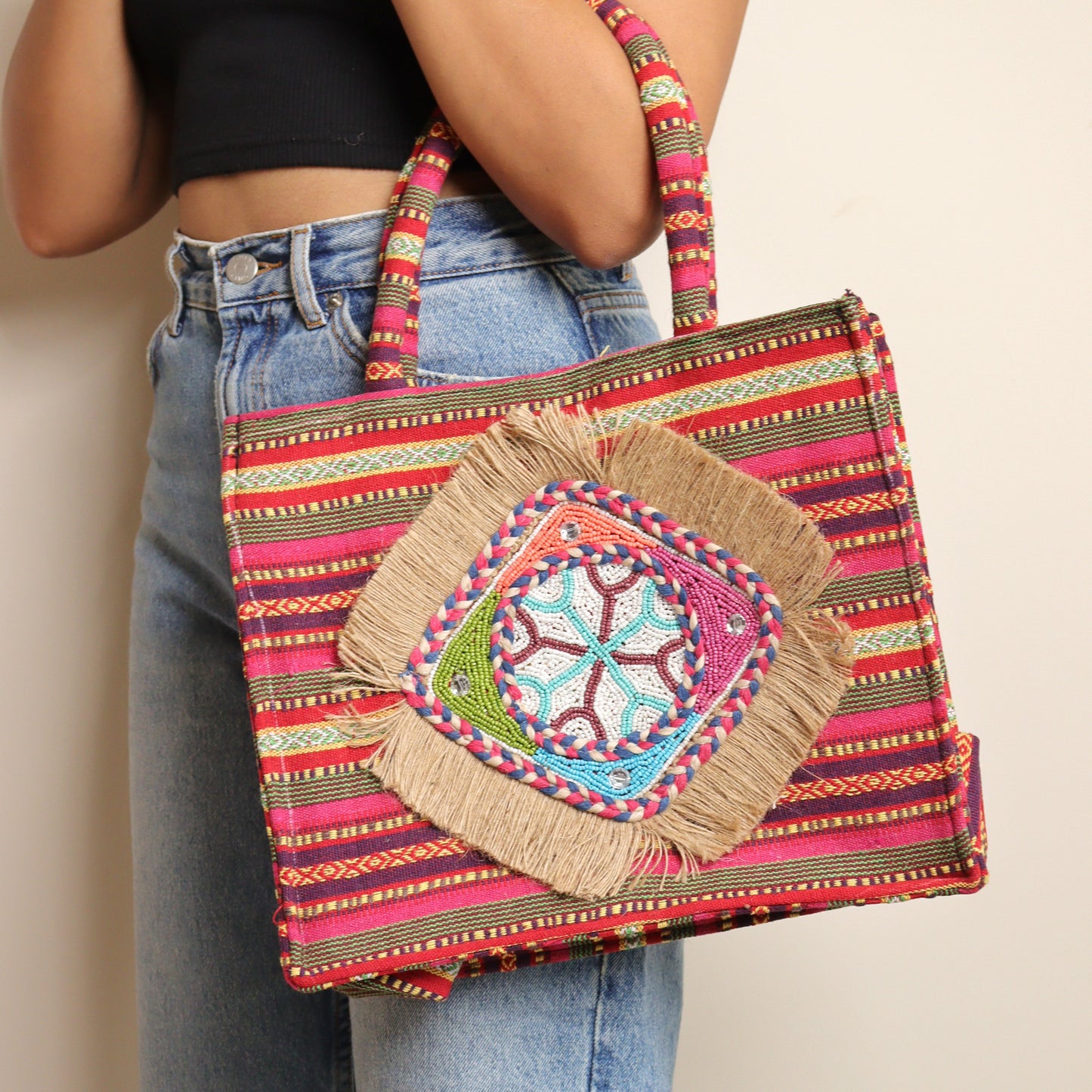 Daimond Colored Tote Box Bag