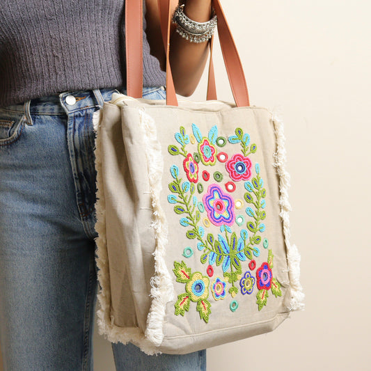 Flowered Urban Chic Tote
