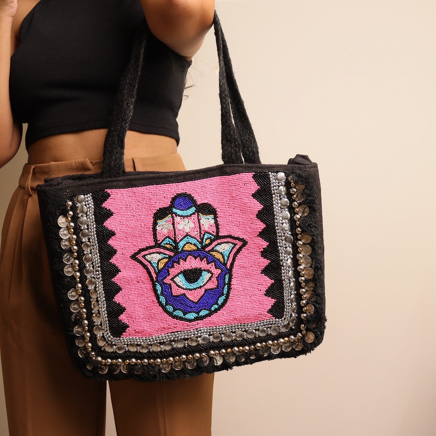 Pink Hamsa Bag