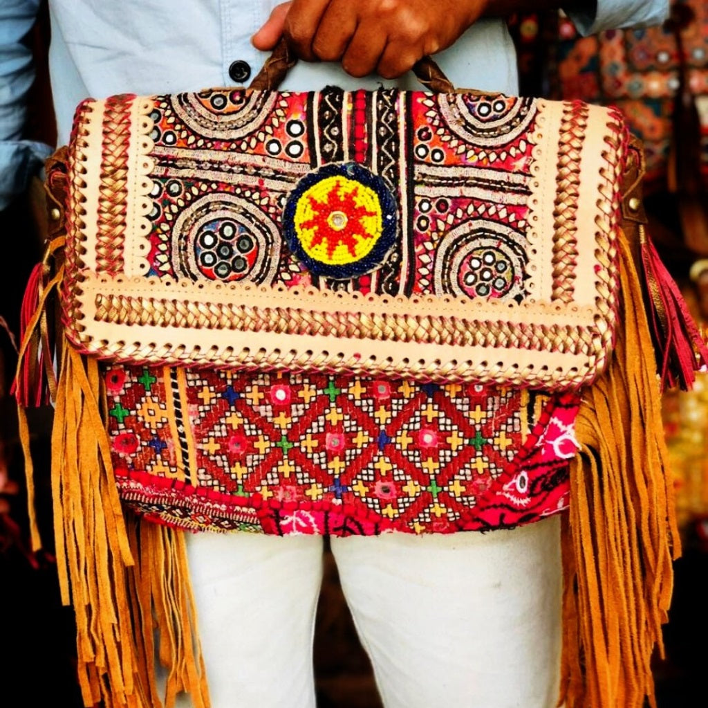 Premium Big Banjara Fringe Bag