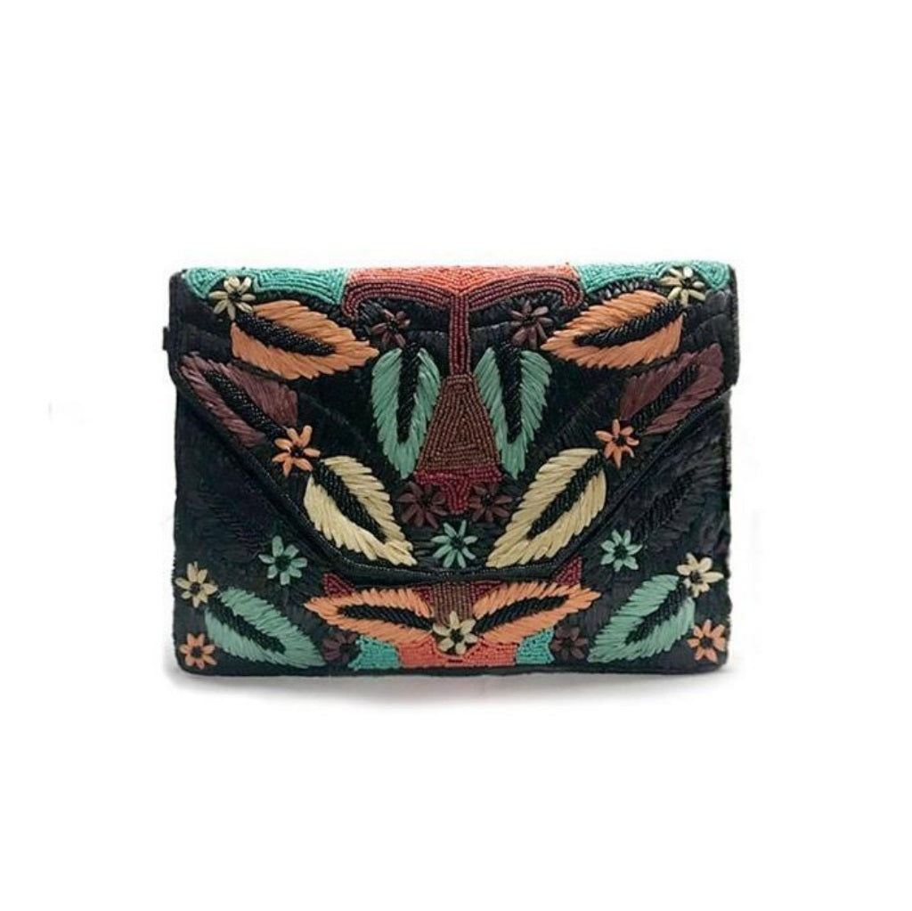 DayDream Raffia Black Clutch Boho Bag