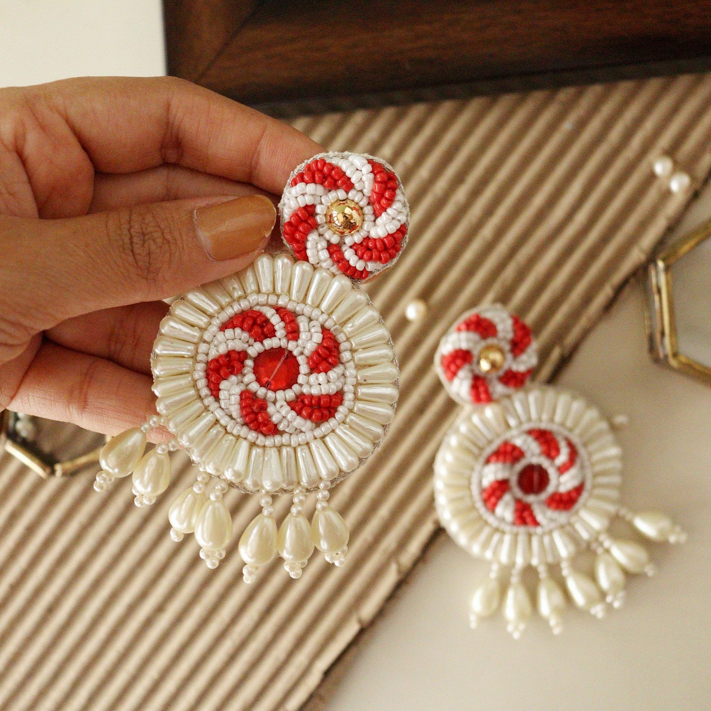 Amira Red Earring