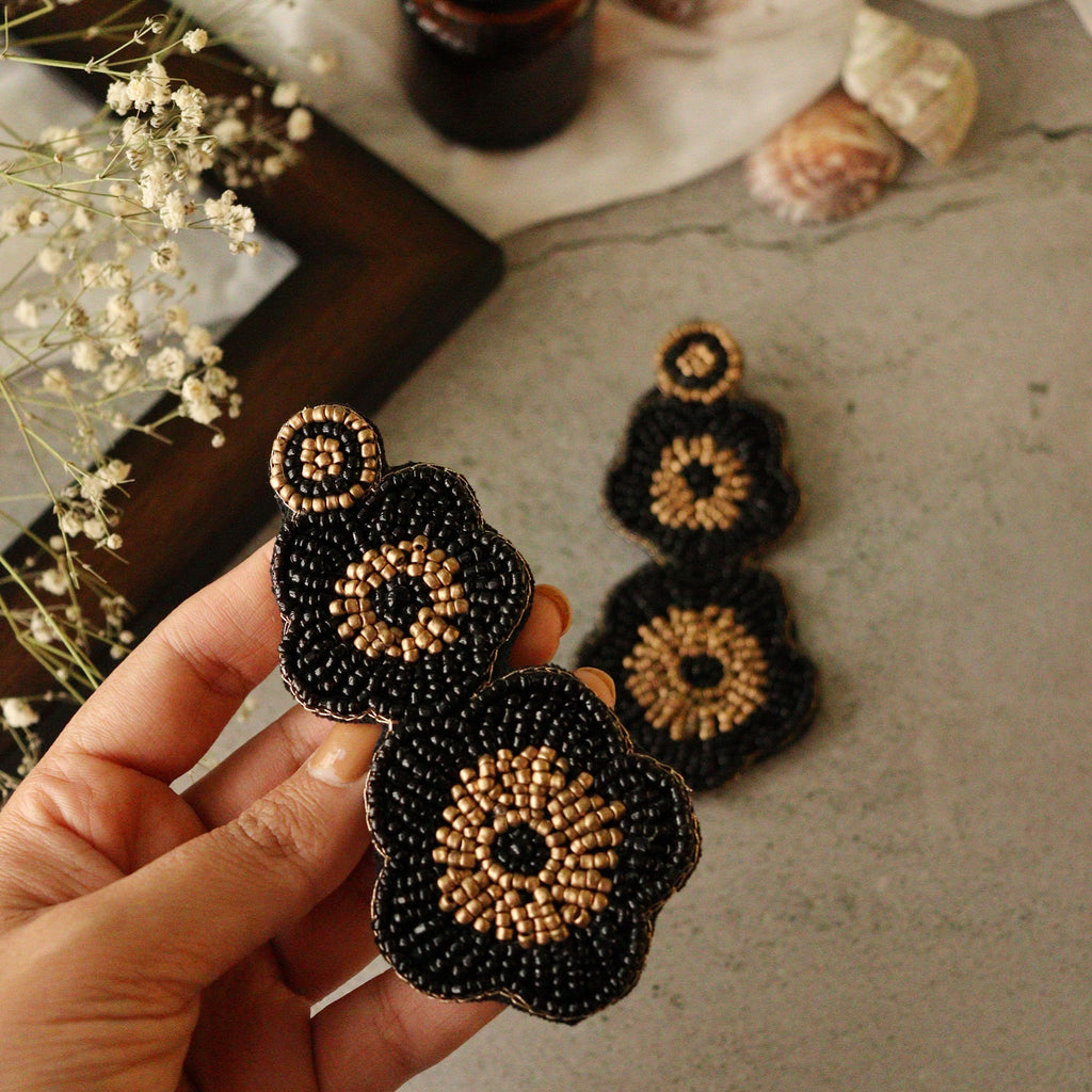 Black Packer Earring