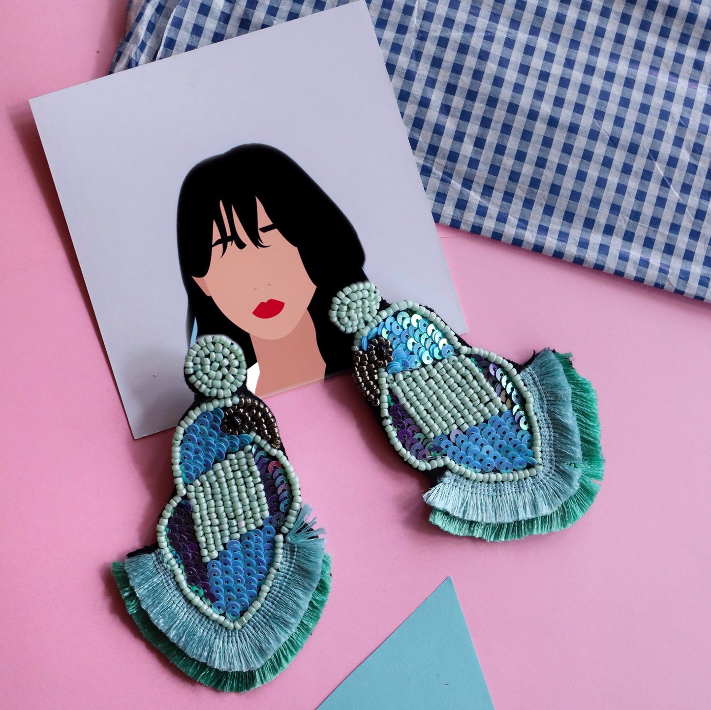 Turq Birdy Earring