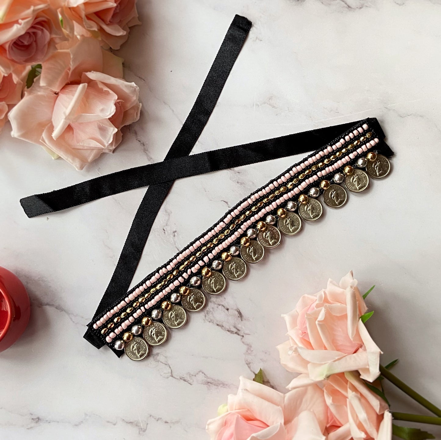 Pink Coin Choker
