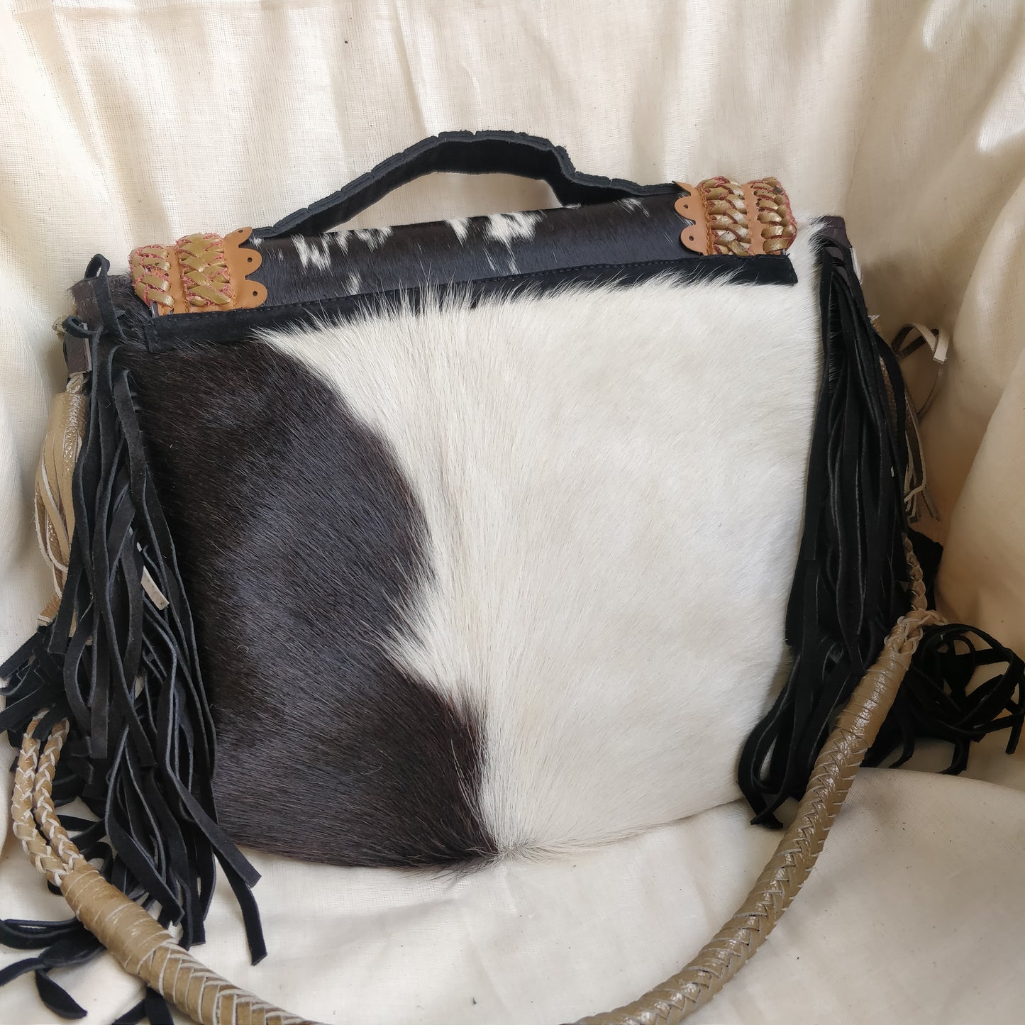 Premium Fur Leather Big Banjara Bag