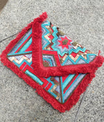 Red Fire Beaded Bohemian Bag