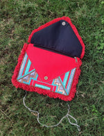 Red Fire Beaded Bohemian Bag