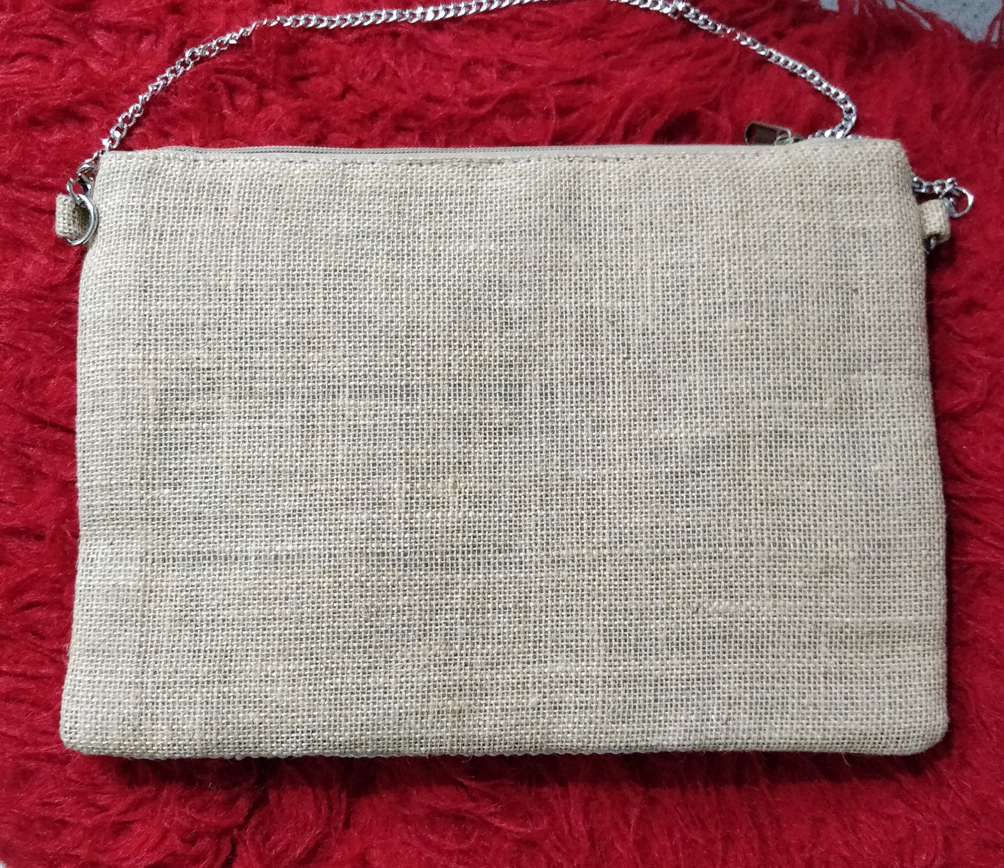 Mysuru White Threaded Jute Boho Bag