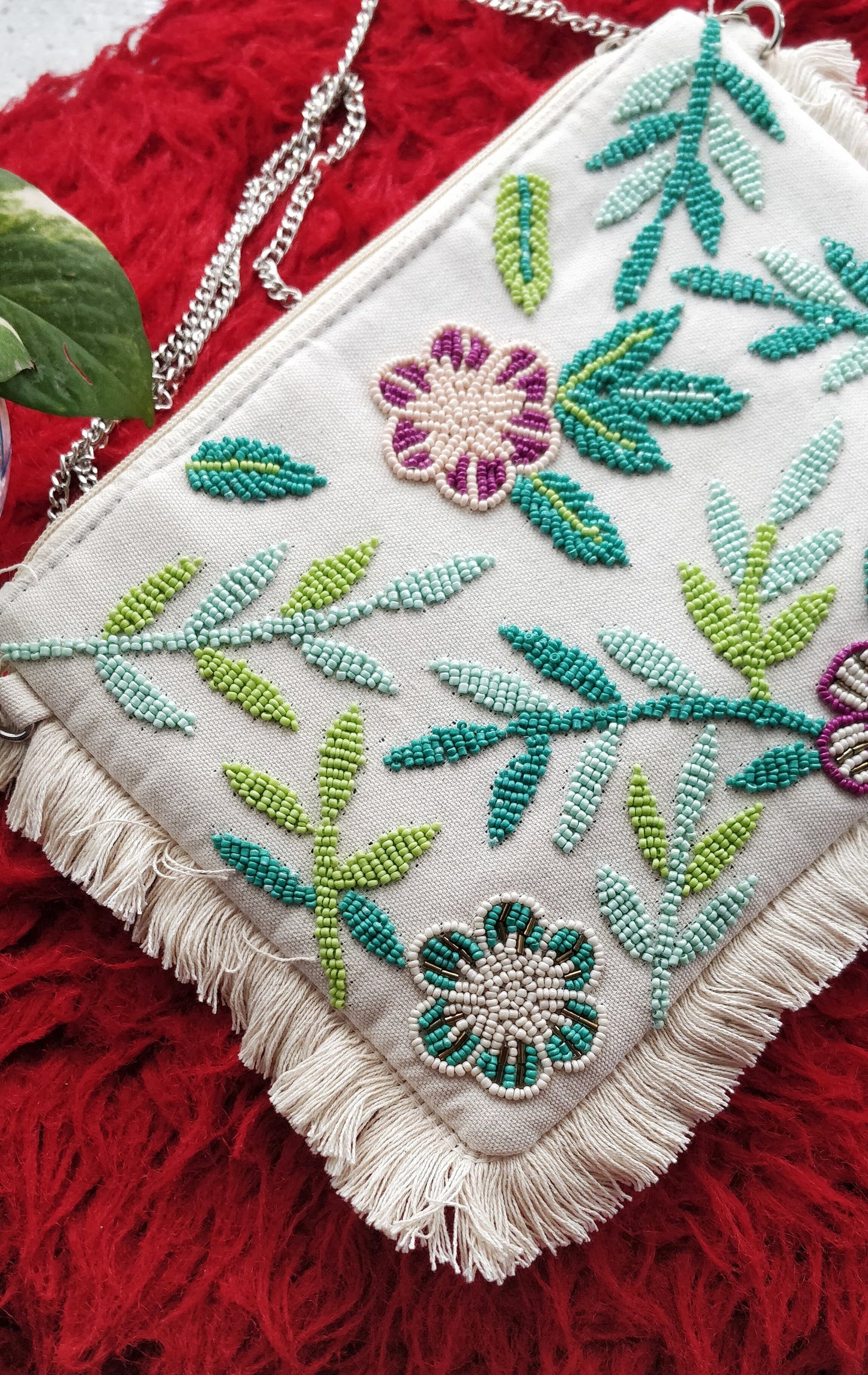 Alice white Clutch Boho Bag
