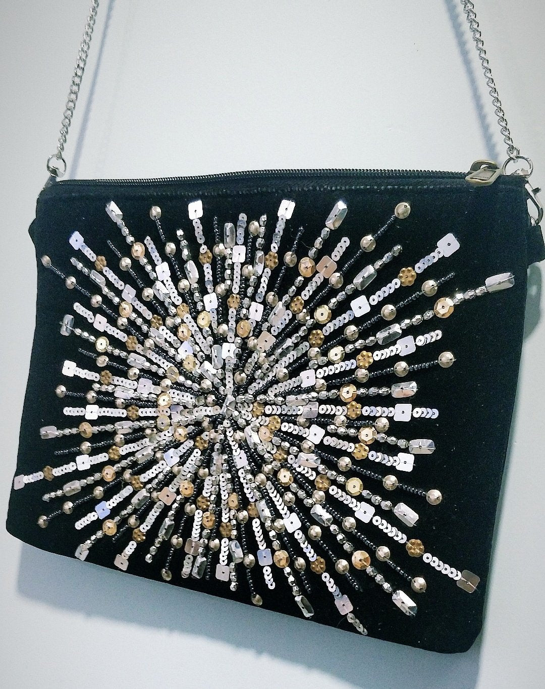 Tango Beaded Black Boho Bag