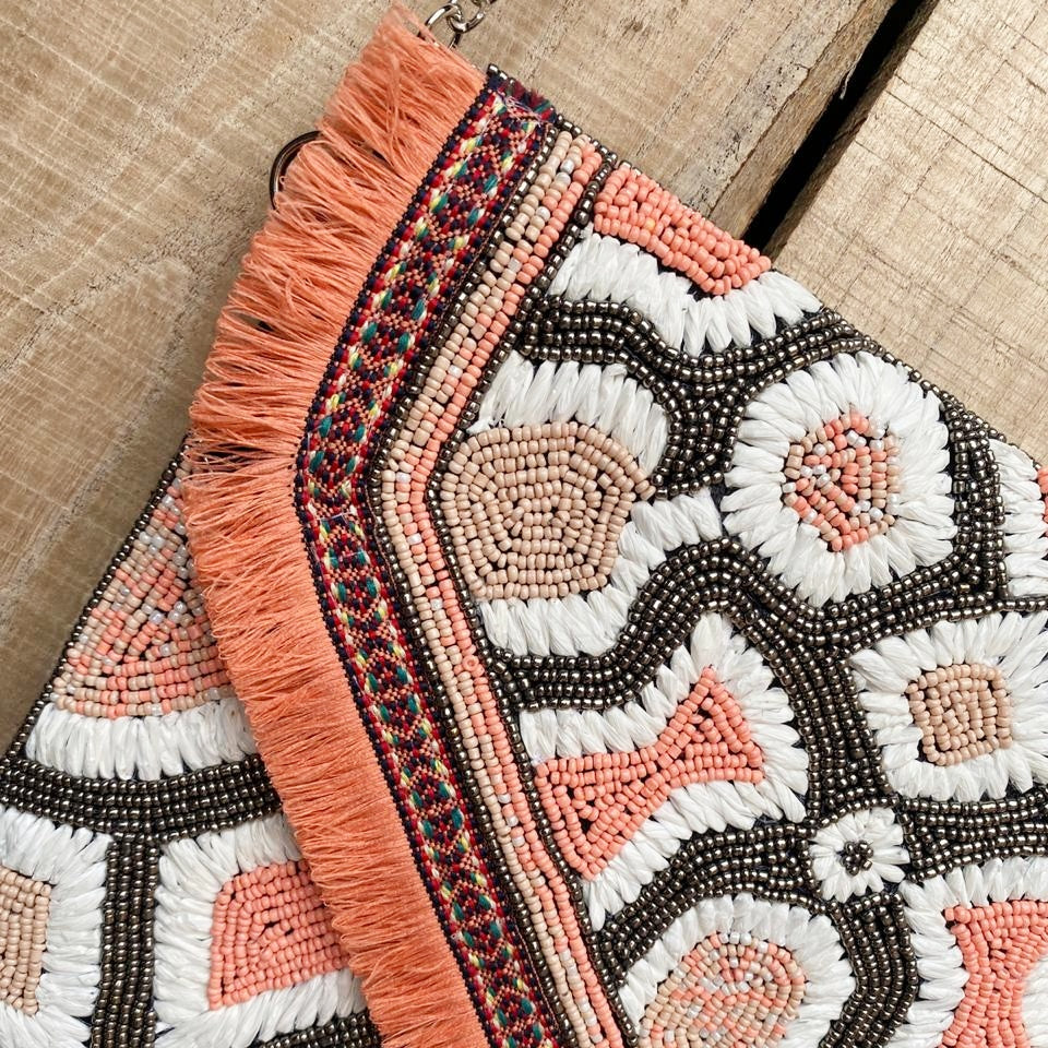 Peach Raffia Hermosa
