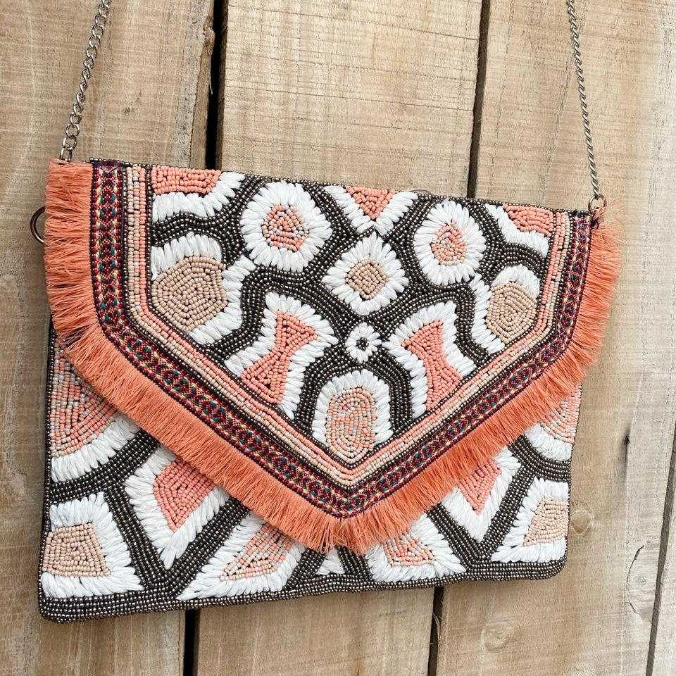 Peach Raffia Hermosa