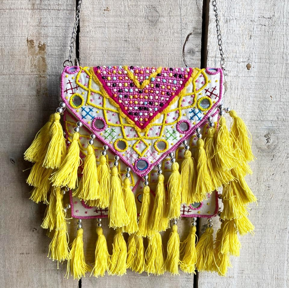Cali Bag - Yellow Beaded