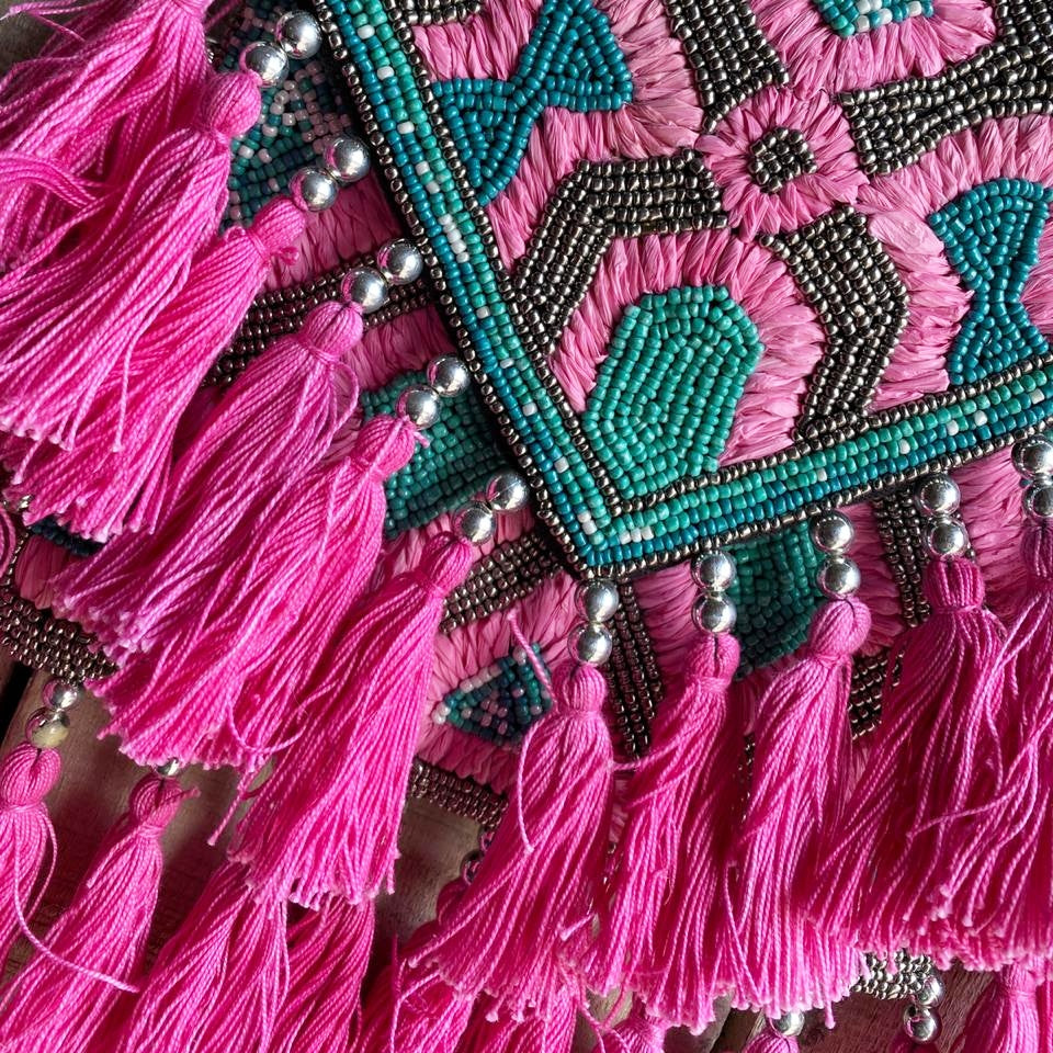 Cali Bag - Pink Raffia