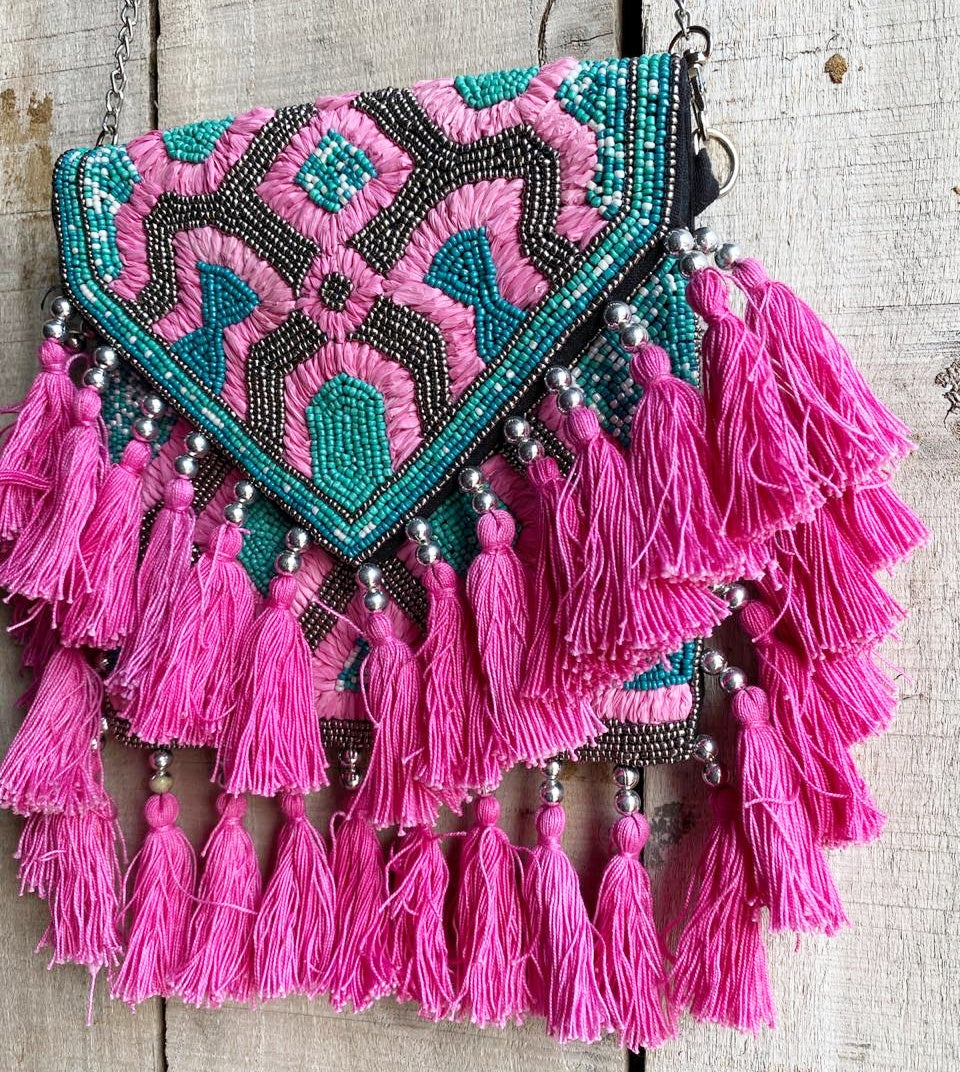 Cali Bag - Pink Raffia