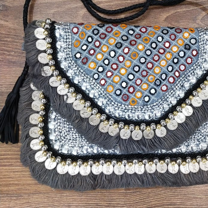 Anavrin Mirror - Grey Jute